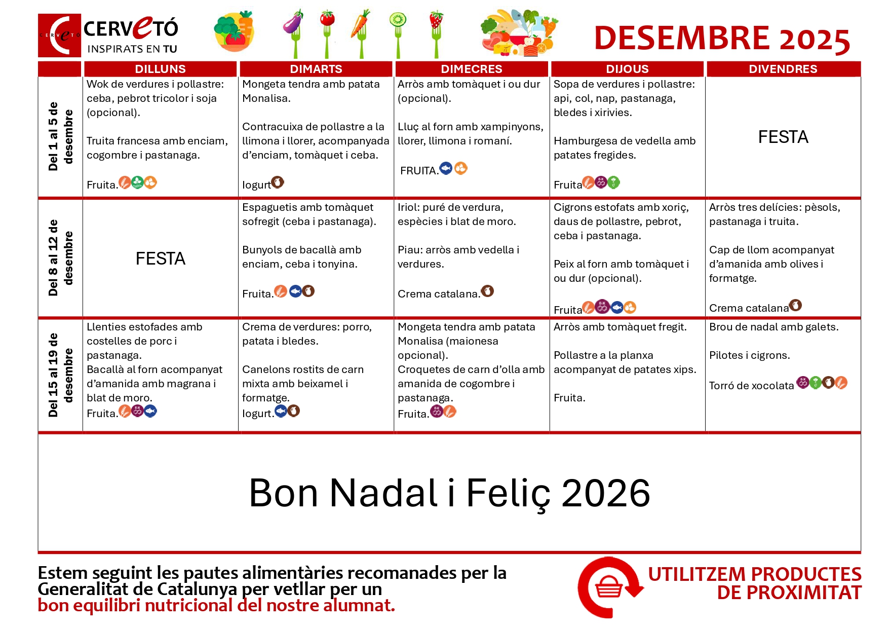 Menú desembre 2025